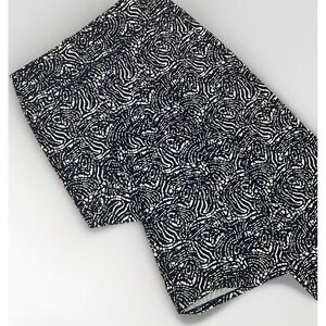 Black White Abstract Print‎ Athletic Leggings Activewear Athleisure - Size Large